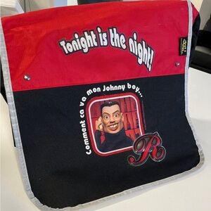 Red and Black Graphic Shoulder Bag